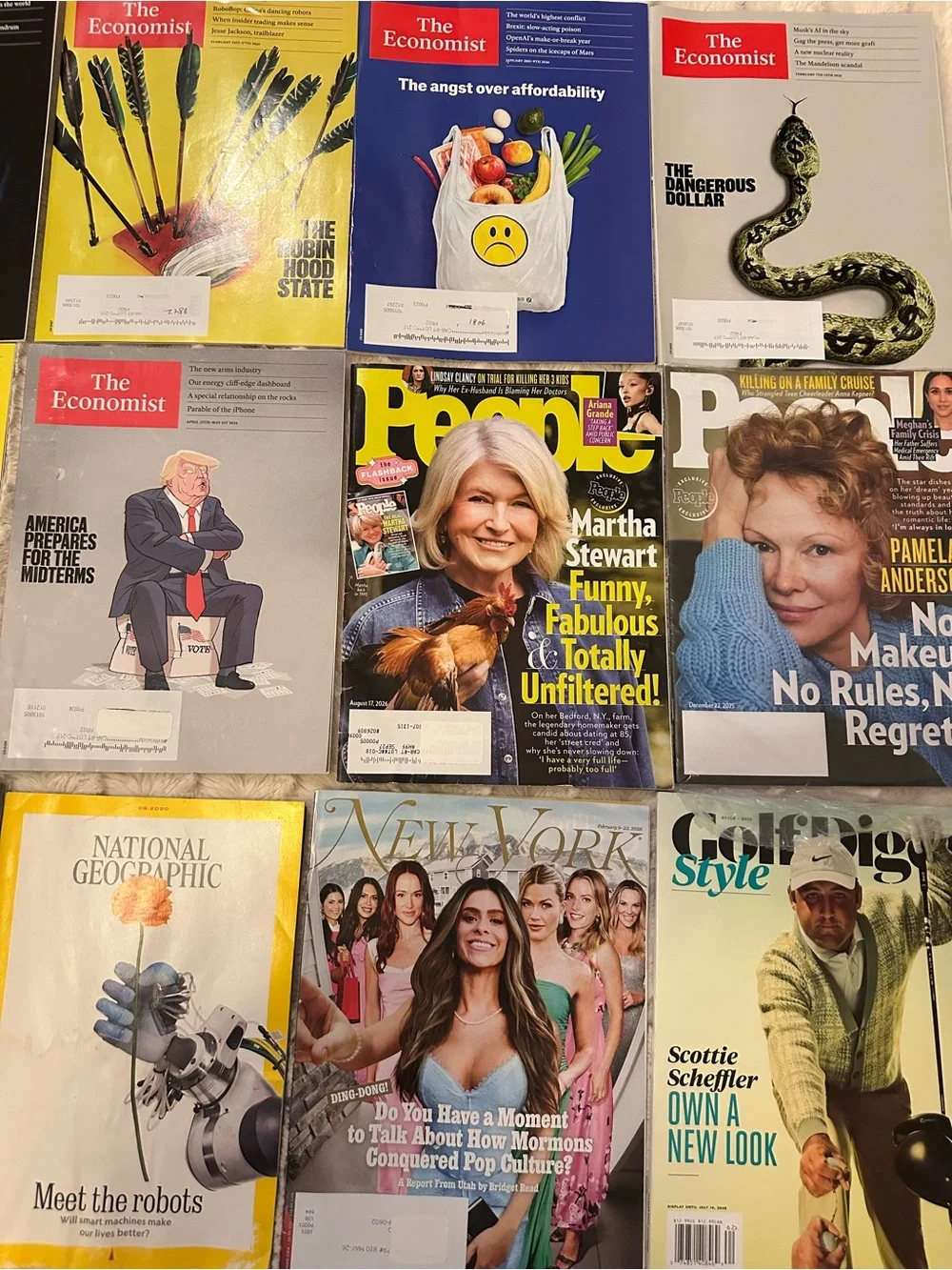 Lot Of 12 Magazines The Economist Architectural Digest New York People 2025-2026